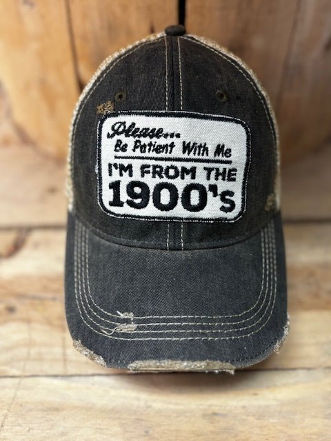 1900s Distressed Mesh Snapback Baseball Cap - Wander Together Outfitters