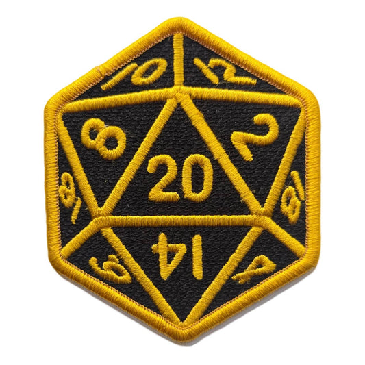 20 Sided Die Iron On Patch - Wander Together Outfitters