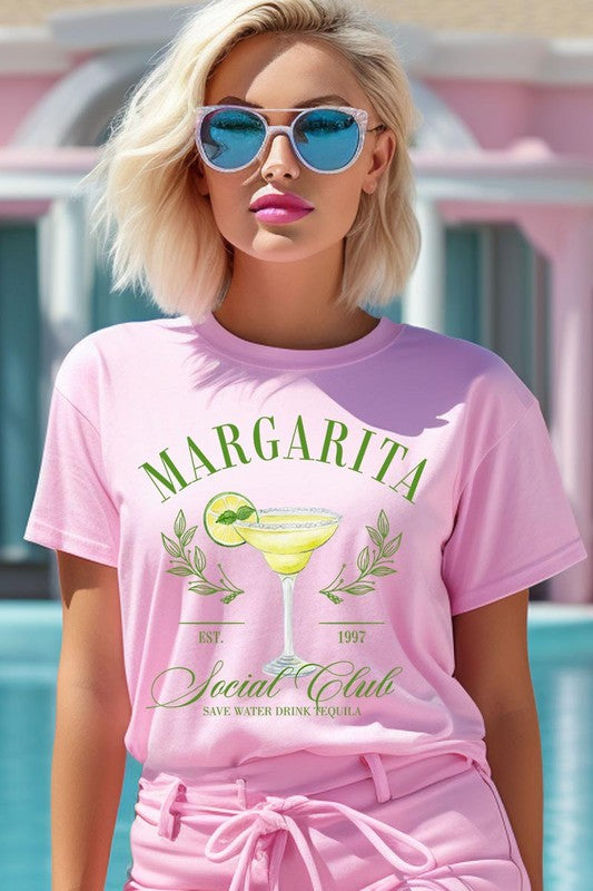 "Margarita Social Club" Cocktail Graphic T Shirts