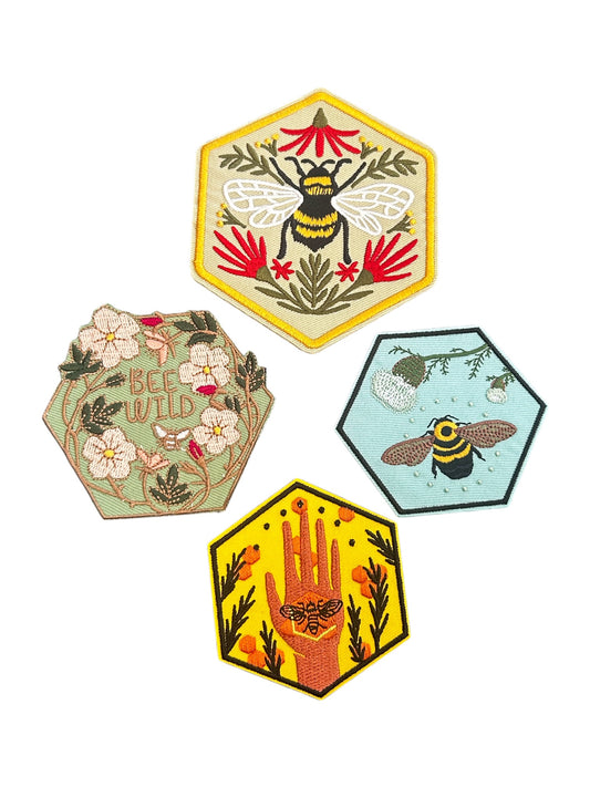 Hexagonal Bug Iron On Patches