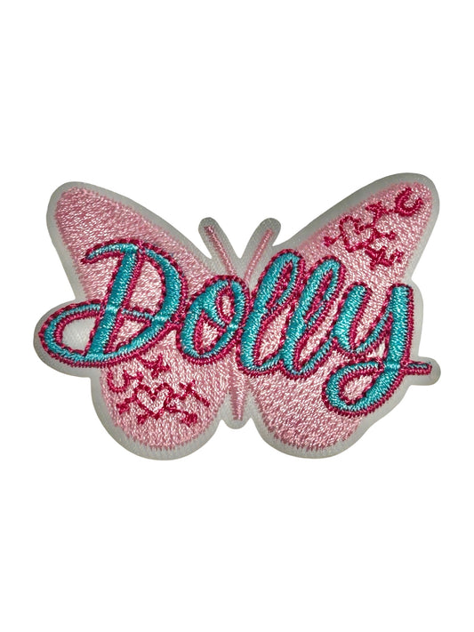 "Dolly" Butterfly Iron On Patch