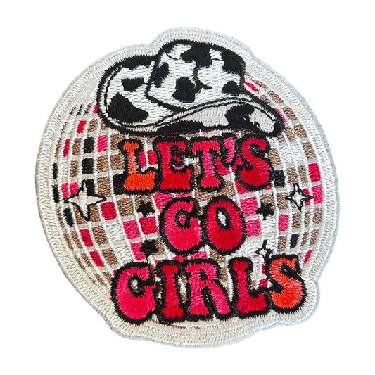 Let’s Go Girls Disco Iron On Patch