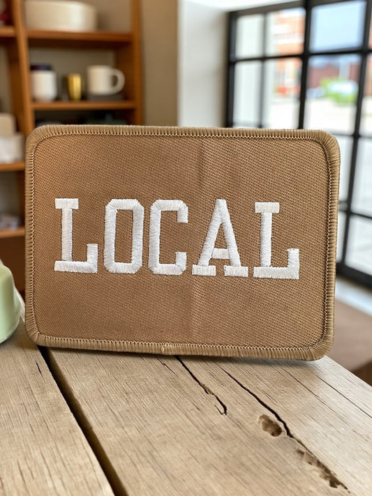 “Local” Embroidered Iron On Patch