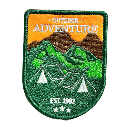 "Outdoor Adventure" Embroidered Iron On Patch
