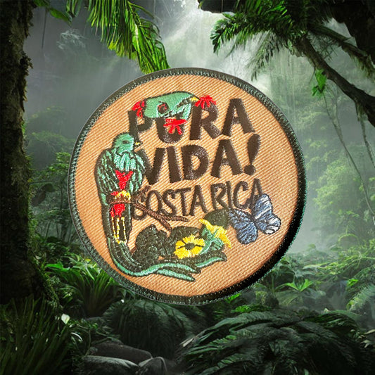Pura Vida Costa Rica Iron On Patch