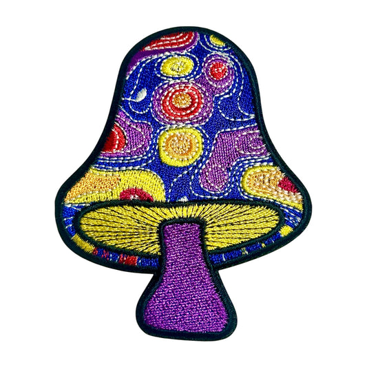 Purple Mushroom Iron On Patch