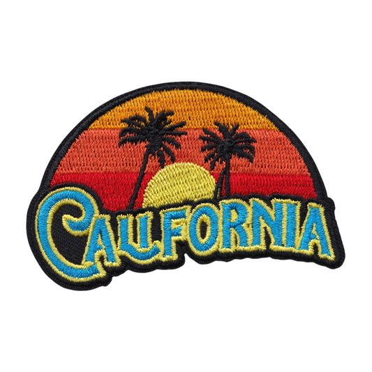 California Sunset With Palms Iron On Patch