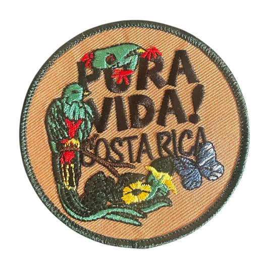 Pura Vida Costa Rica Iron On Patch