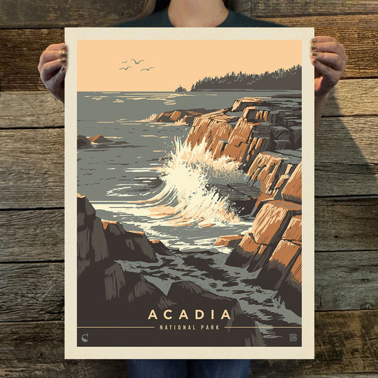 Acadia National Park: Secrets of the Sea (63 National Parks) Art Print - Wander Together Outfitters