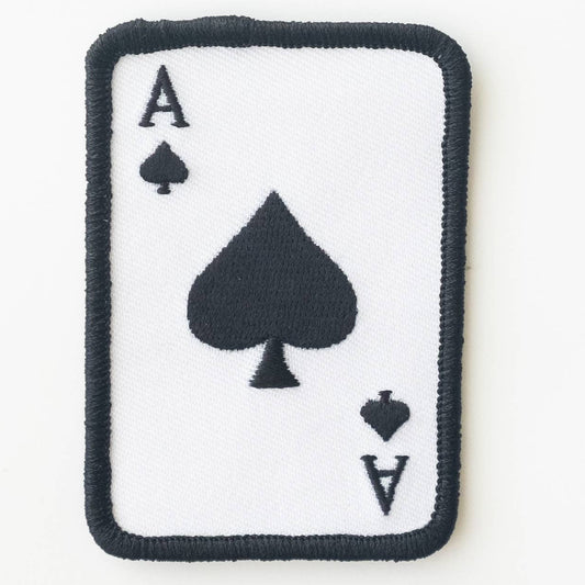 Ace of Spades Embroidered Iron On Patch - Wander Together Outfitters