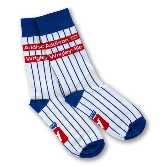 Addison Wrigleyville Chicago Baseball Pinstripe Socks - Wander Together Outfitters