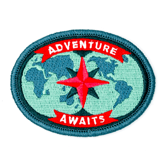 "Adventure Awaits" Embroidered Iron - On Patch - Wander Together Outfitters