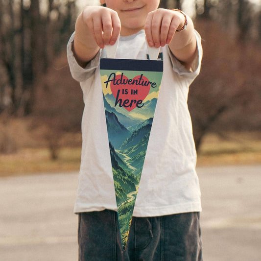 "Adventure is in Here" Mini Felt Pennant - Wander Together Outfitters