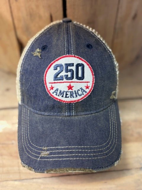America 250 Distressed Trucker Hat (Various Colors) - Wander Together Outfitters