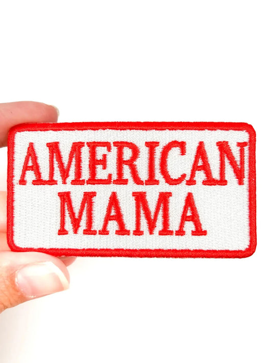 "American Mama" Iron On Embroidered Patch - Wander Together Outfitters
