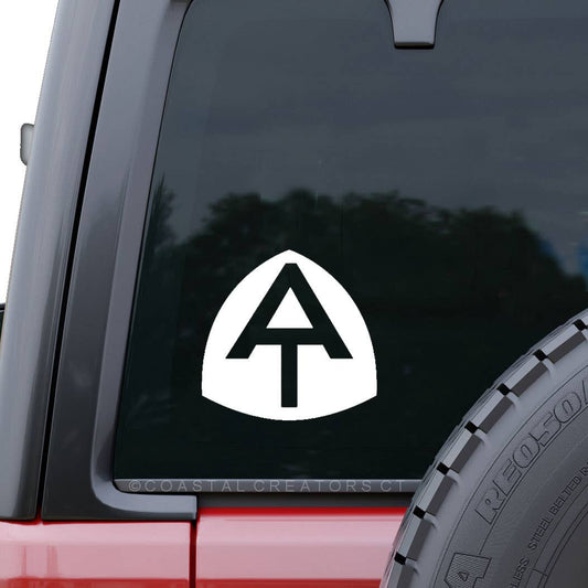 Appalachian Trail Logo Crest White Car Window Decal - Wander Together Outfitters