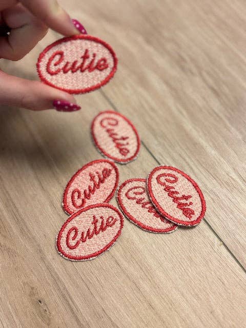 "Cutie" Iron On Patch