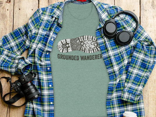“Grounded Wanderer” Boot Print Vintage Unisex Outdoor Apparel