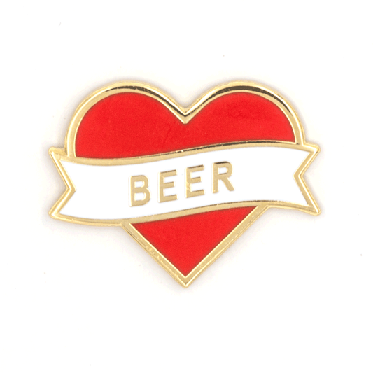 "Beer" Heart Enamel Pin - Wander Together Outfitters