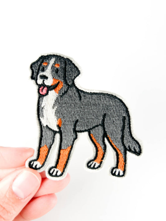 Bernese Mountain Dog Embroidered Iron On Patch - Wander Together Outfitters