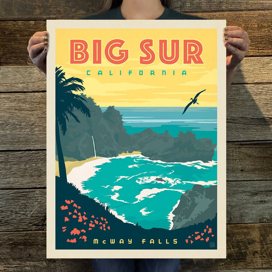 Big Sur, CA (American Travel) Art Print - Wander Together Outfitters