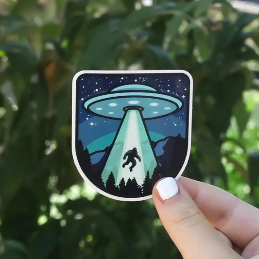 Bigfoot UFO Conspiracy Vinyl Sticker - Wander Together Outfitters