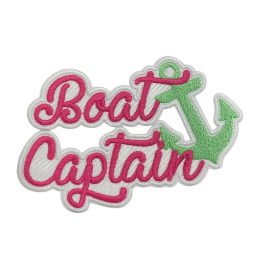 "Boat Captain" Embroidered Iron On Patch - Wander Together Outfitters