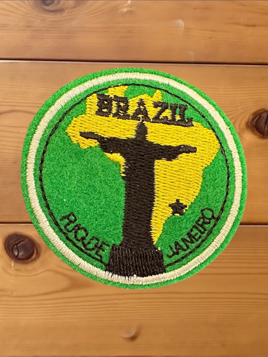 Brazil Rio De Janeiro Embroidered Iron On Patch - Wander Together Outfitters