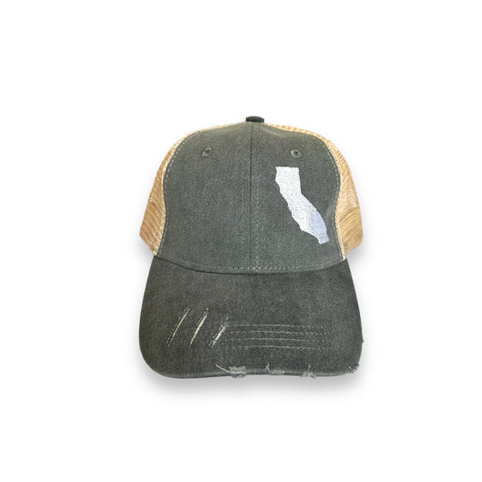 California Gray Trucker Cap - Wander Together Outfitters