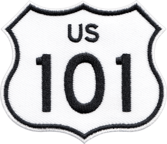 California Highway US 101 Embroidered Iron On Patch - Wander Together Outfitters