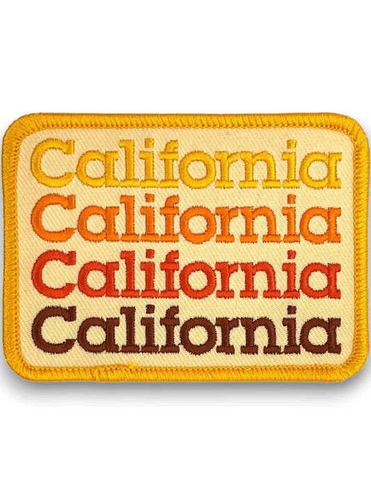 California Stack Embroidered Iron On Patch - Wander Together Outfitters