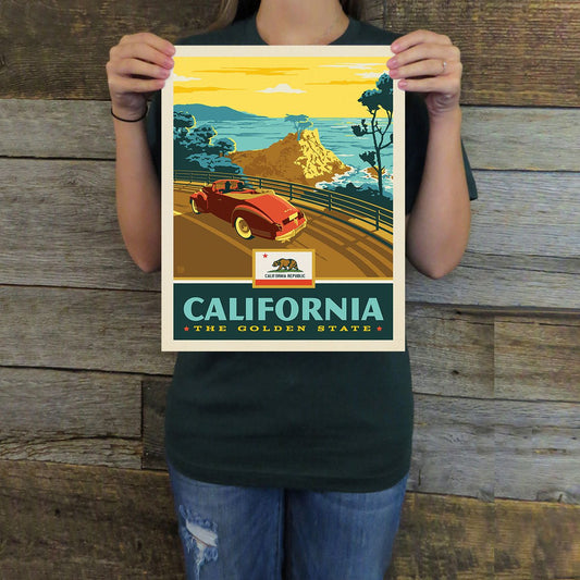 California (State Pride) Art Print - Wander Together Outfitters