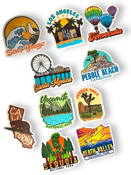 California Sticker Set Collection (Various Places & Cities) (SALE) - Wander Together Outfitters
