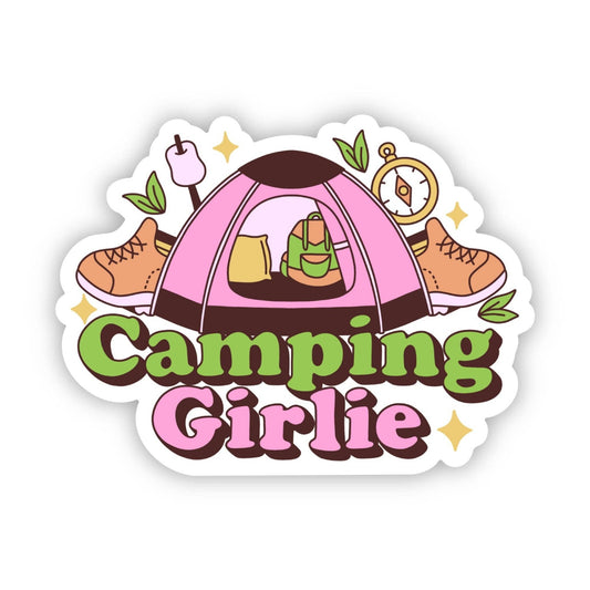 "Camping Girlie" Vinyl Sticker - Wander Together Outfitters