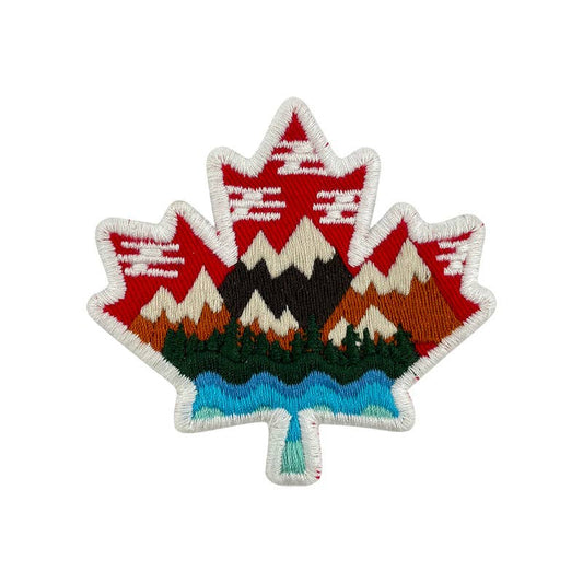 Canada Mountains Iron On Embroidered Patch - Wander Together Outfitters