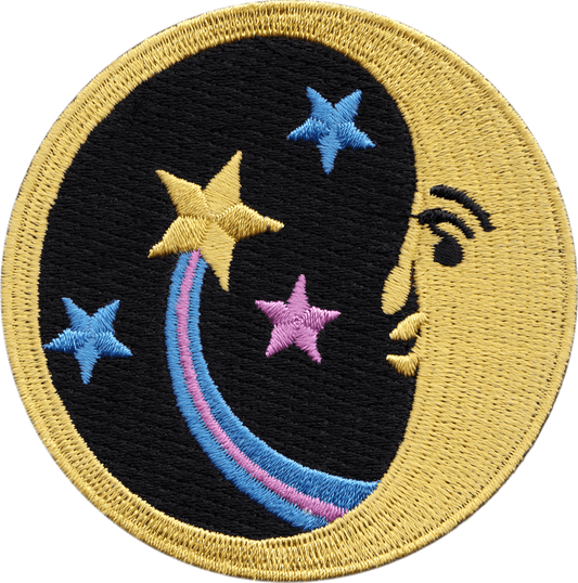 Celestial Moon And Stars Iron On Patch - Wander Together Outfitters