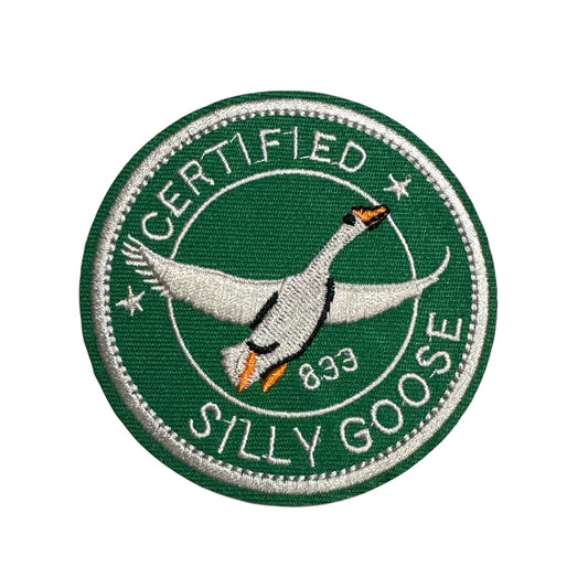 “Certified Silly Goose” Iron On Embroidered Patch - Wander Together Outfitters