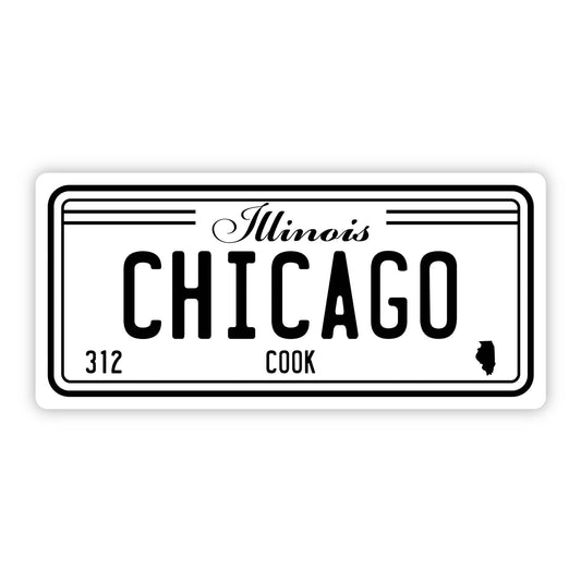 "Chicago Illinois 312" License Plate Vinyl Stickers (Various) - Wander Together Outfitters