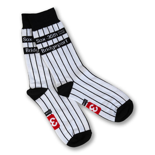 Chicago Sox - 35th Baseball Pinstripe Dress Socks - Wander Together Outfitters
