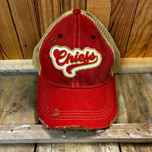 "Chiefs" Distressed Vintage Cap - Wander Together Outfitters