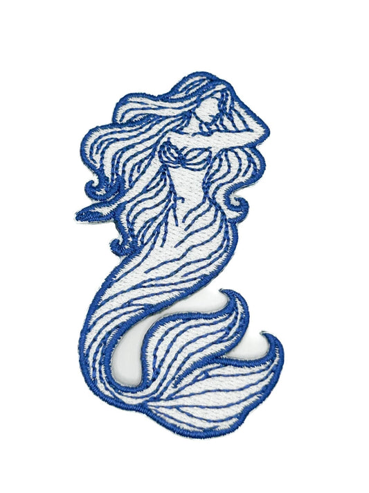 Coastal Mermaid Embroidered Iron On Patch - Wander Together Outfitters