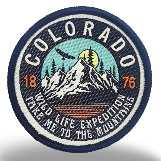 Colorado Mountain Scenic Embroidered Iron On Patch Outdoor Adventure Patch - Wander Together Outfitters