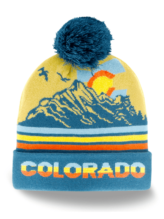 Colorado Rockies Mountain Knit Pom Beanie - Wander Together Outfitters