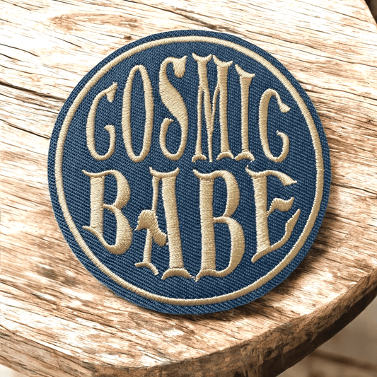 "Cosmic Babe" Embroidered Iron On Patch - Wander Together Outfitters