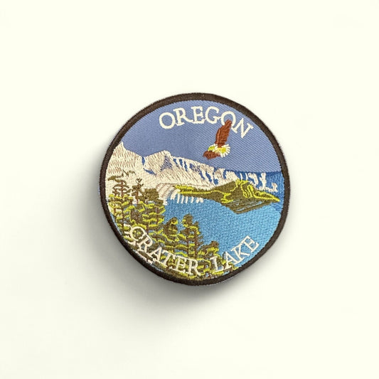 Crater Lake Oregon Embroidered Iron On Patch - Wander Together Outfitters