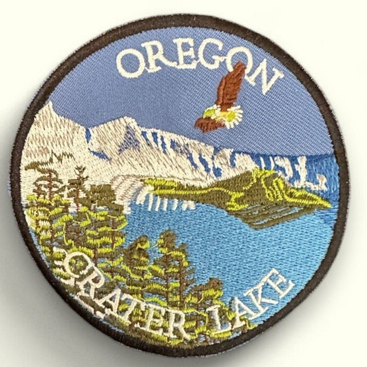 Crater Lake Oregon Embroidered Iron On Patch - Wander Together Outfitters