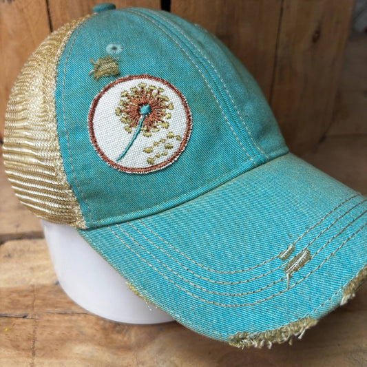 Dandelion Wishes Embroidered Cap - Wander Together Outfitters