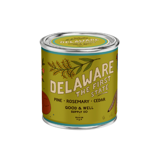Delaware State Candle (Pine, Rosemary, Cedar) - Wander Together Outfitters