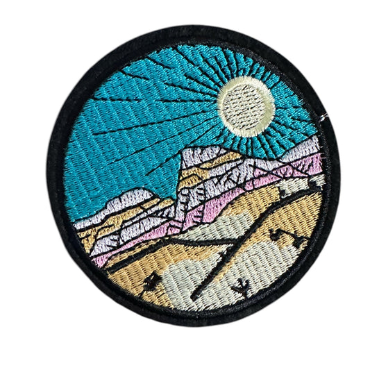 Desert Mountain Scene Sew On Patch - Wander Together Outfitters
