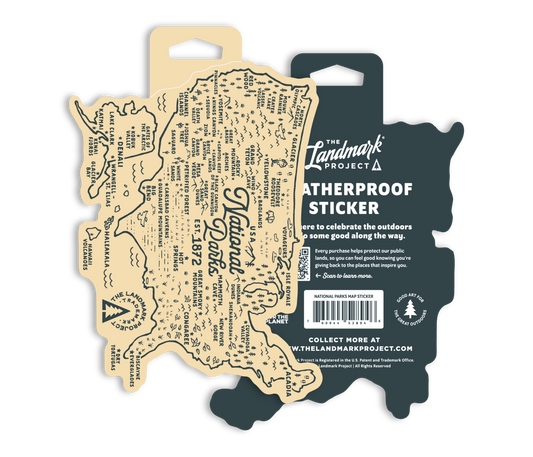 National Parks Map Vinyl Sticker